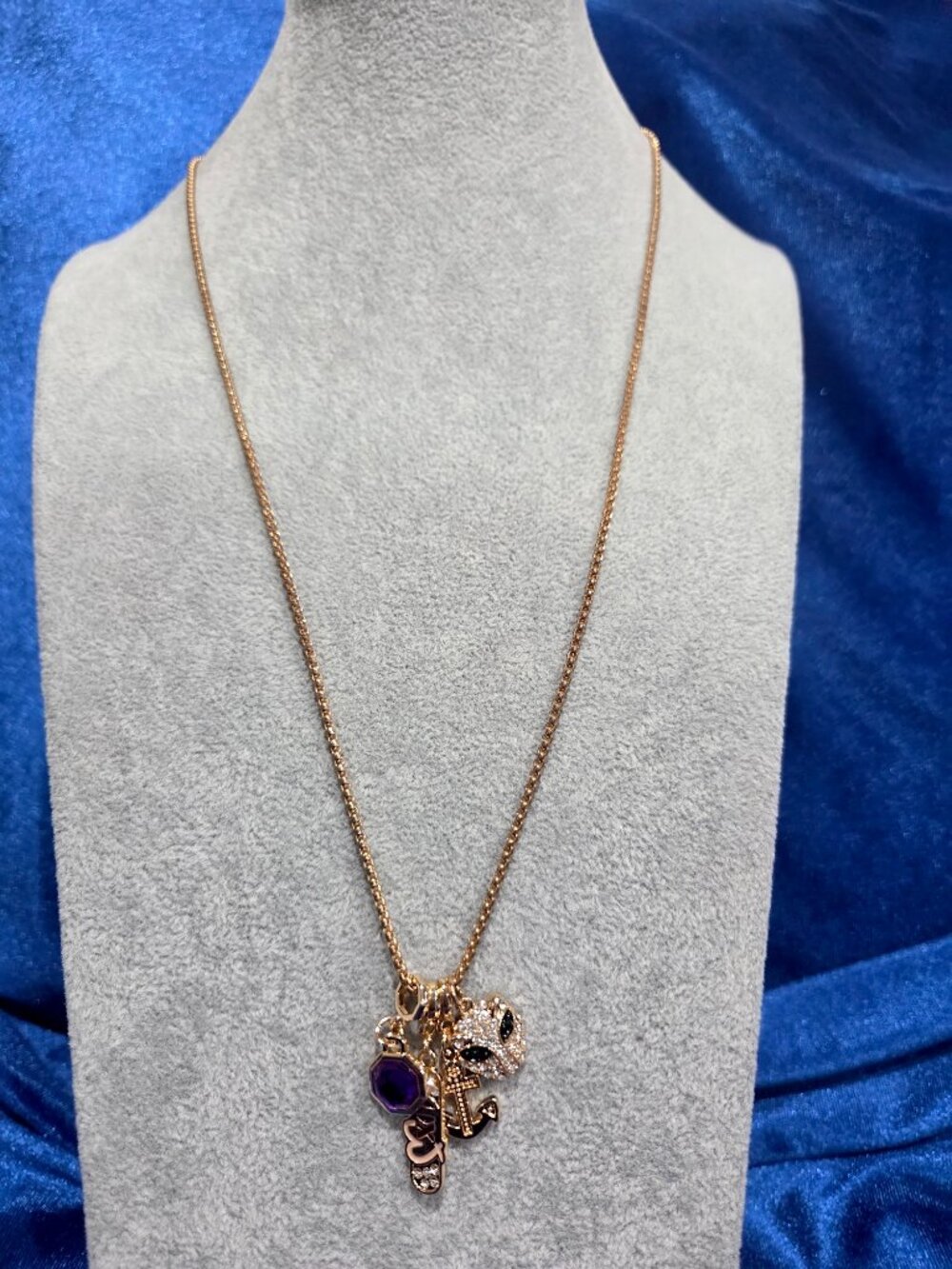 Effy Gold Tone Necklace With 4 Charms - New